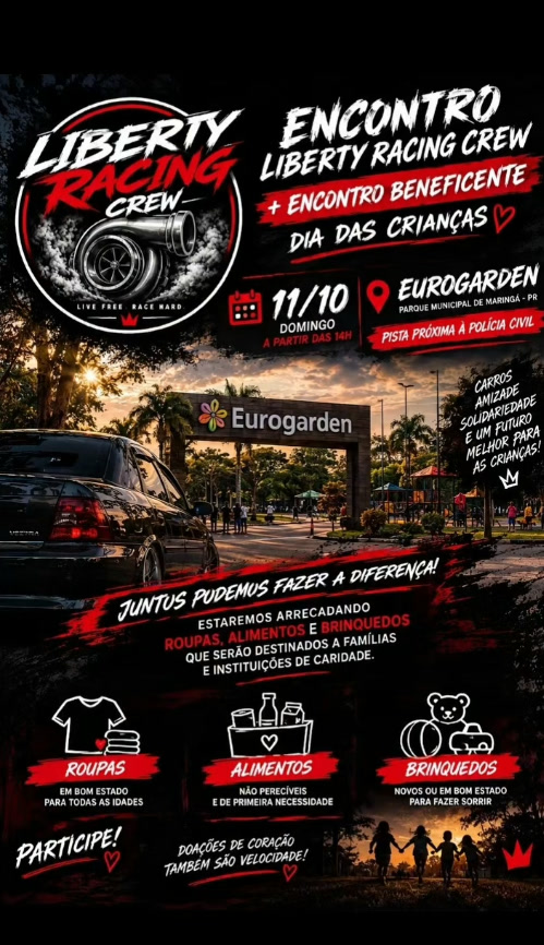 Encontro Liberty Racing Crew · Beneficente Dia das Crianças